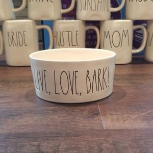 Rae Dunn Dog Bowl Live, Love, Bark!